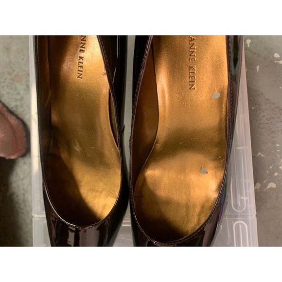 Anne Klein Womens Metallic Brownish Red Gold Pointed Heel Pumps Size 9M - Picture 3 of 7